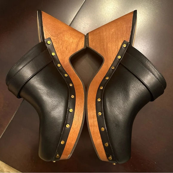 NIB Veronica Beard Hendrix Buckled Clogs Size 9.5 Black - Picture 8 of 13